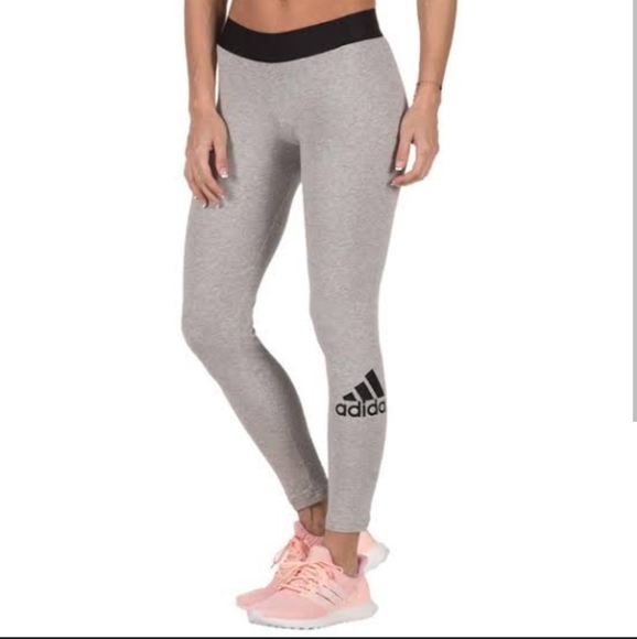 Adidas Originals grey cotton  gym tights/ leggings - Picture 3 of 9
